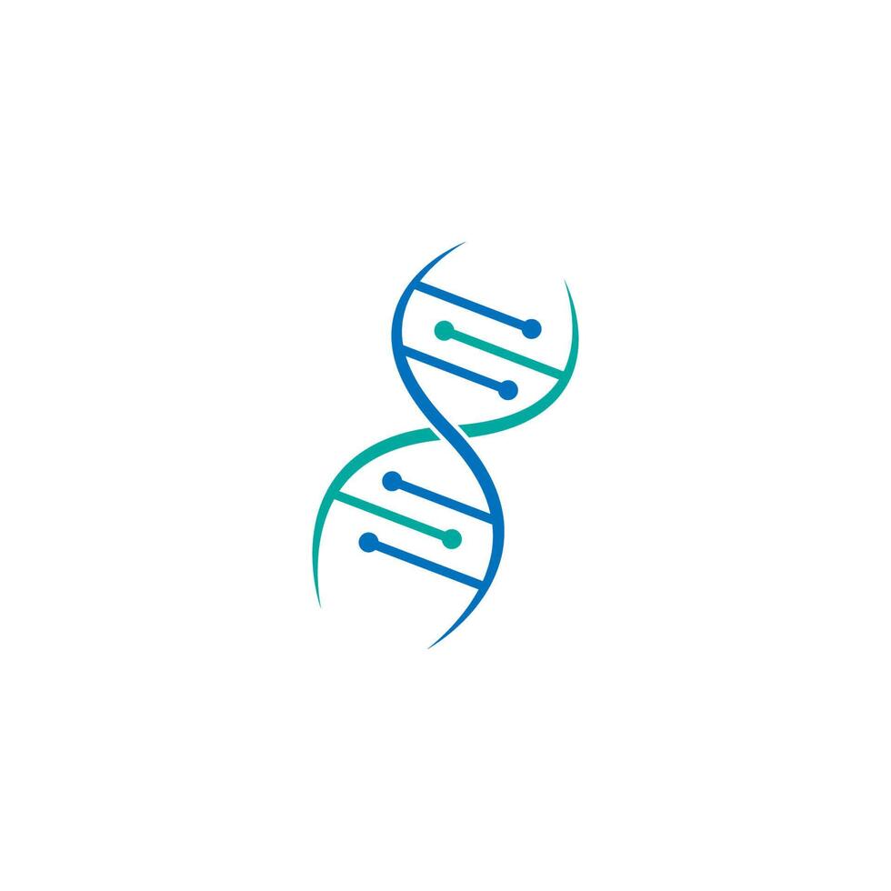 DNA, genetiska tecken logotyp ikon design vektor