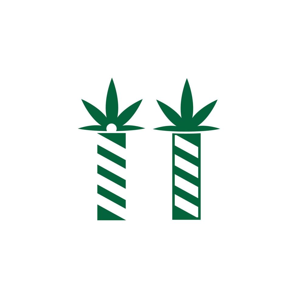 Vektorvorlage für das Design des Cannabisblatt-Logos vektor