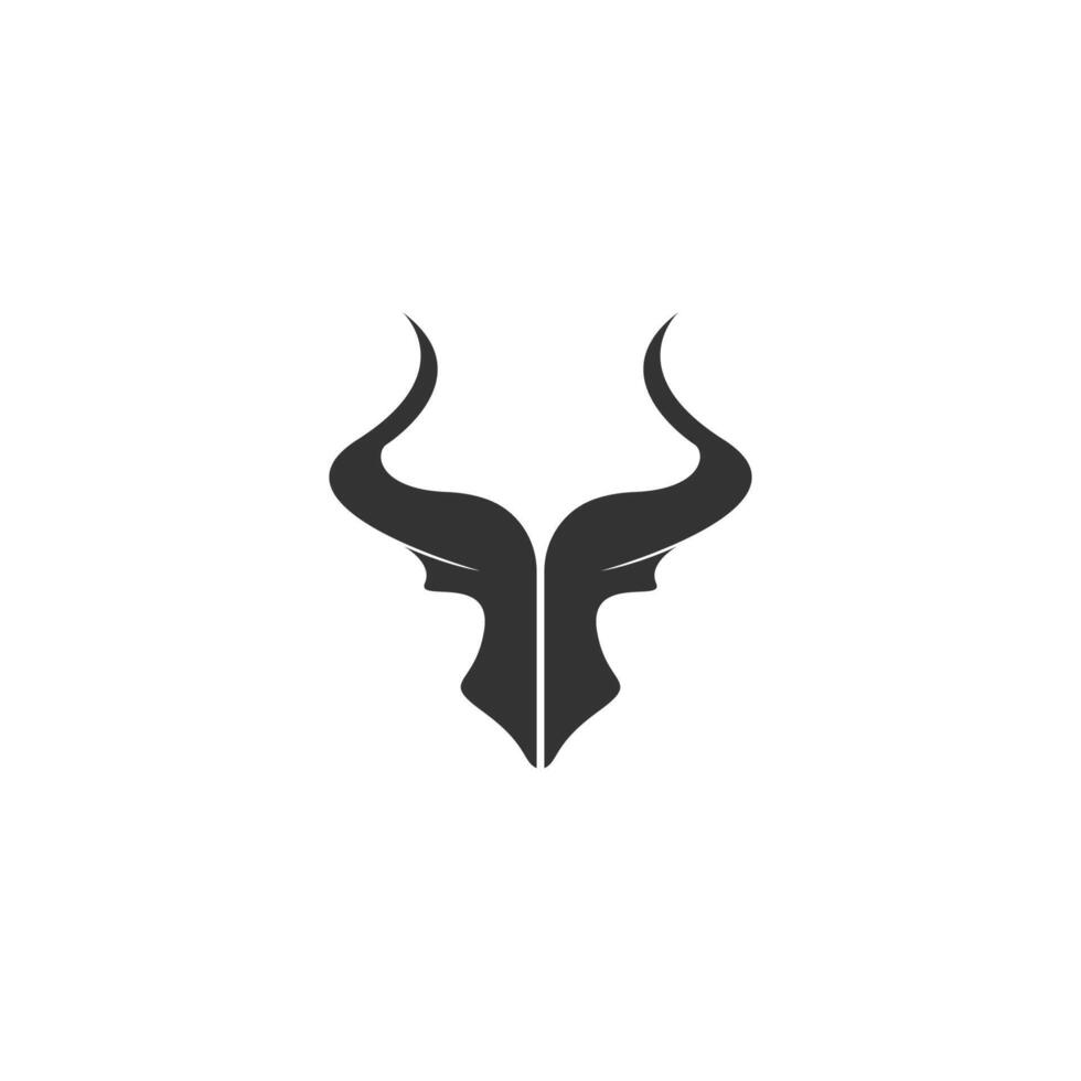 bull icon logotyp, buffelhuvud ikon logotyp design vektor