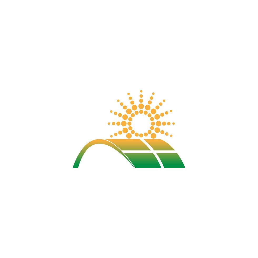 Solarenergie Symbol Blitz Symbol Logo Design Vektor