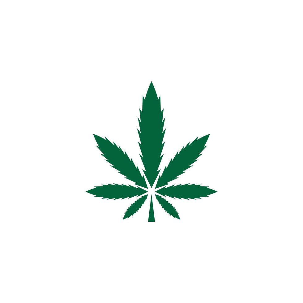 Vektorvorlage für das Design des Cannabisblatt-Logos vektor