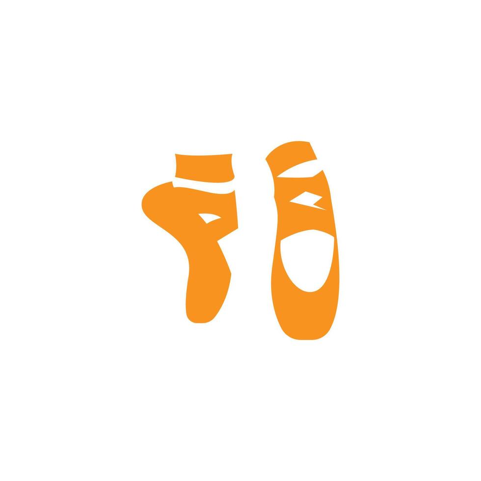 Ballerina-Schuh, Ballettschuh-Logo-Icon-Design-Vektor vektor