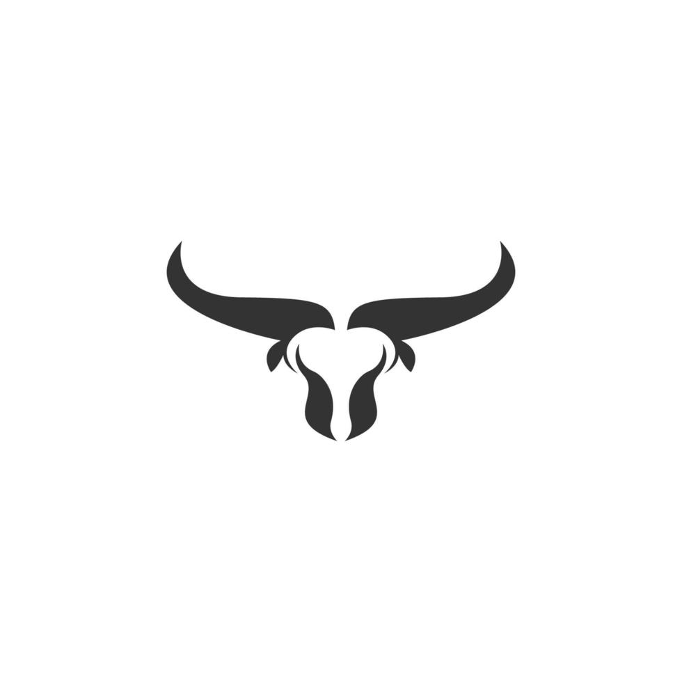 bull icon logotyp, buffelhuvud ikon logotyp design vektor