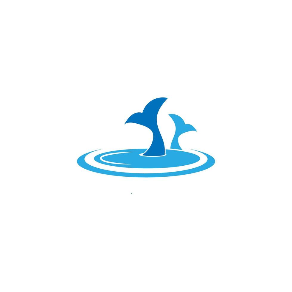 delfin logotyp ikon design koncept vektor mall