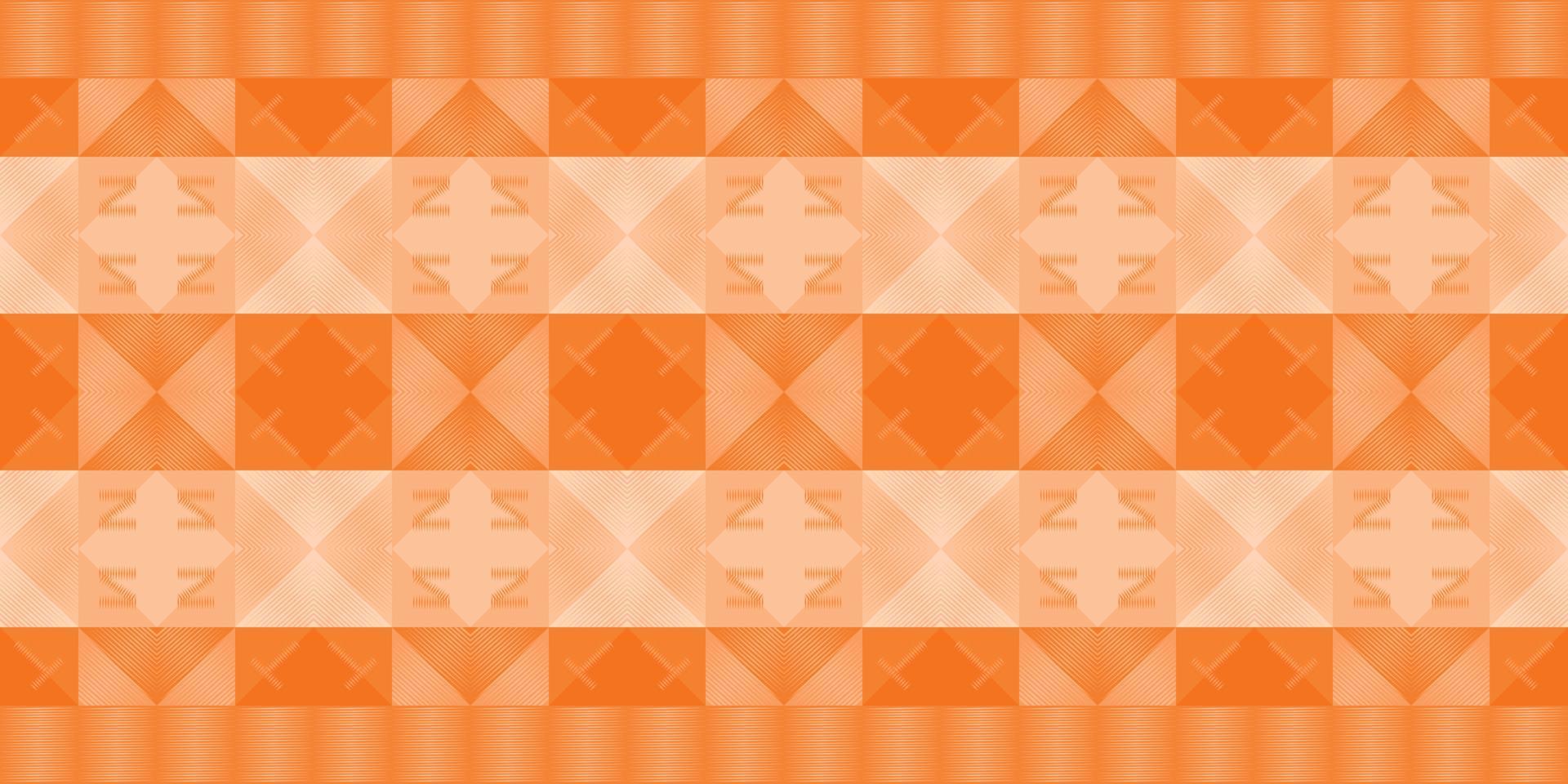 rutigt tyg textil tartan orange färg linjer ikon objekt dekor abstrakt bakgrund textur tapet papper mall mönster sömlös vektorillustration vektor