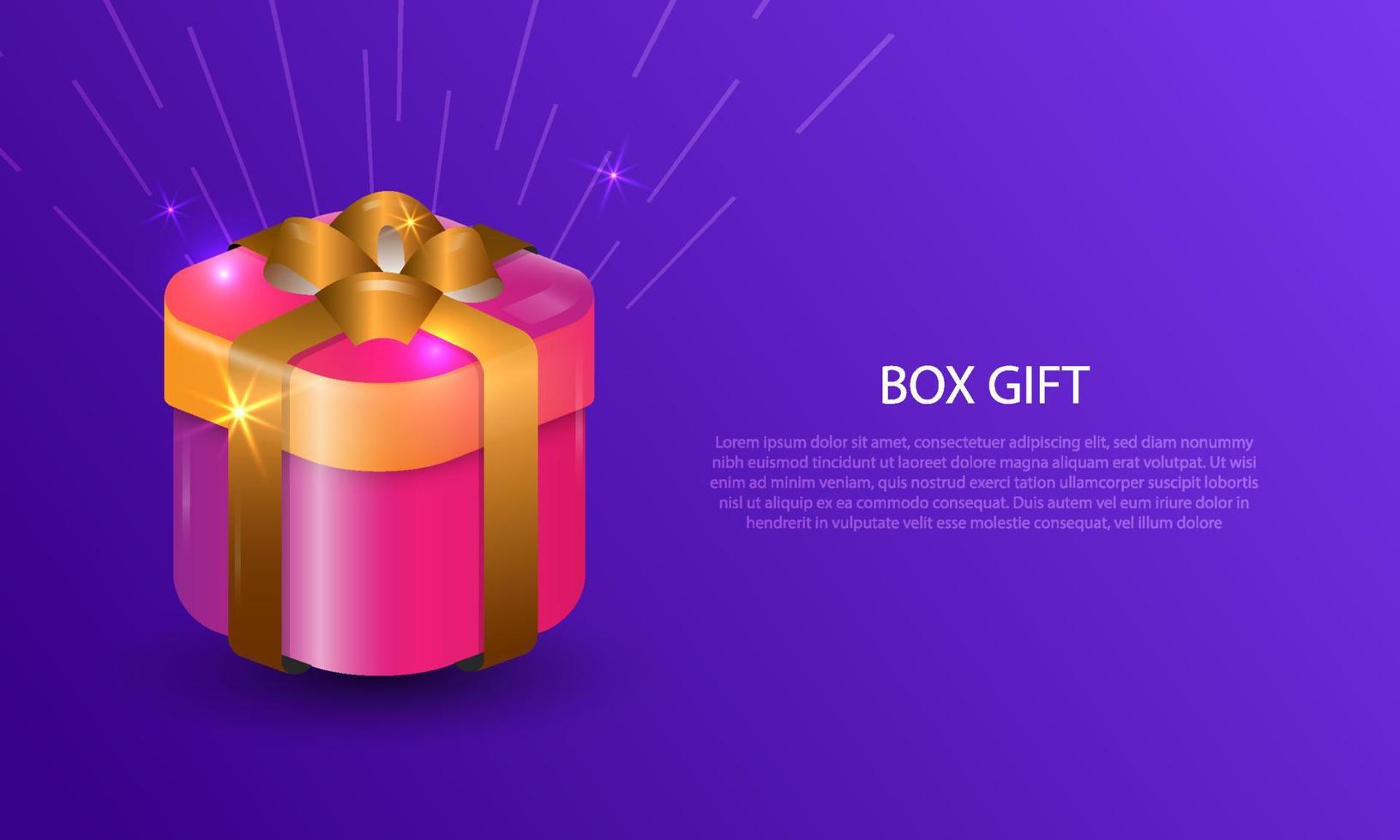 geschenkboxen mit goldband auf lila hintergrund vektor