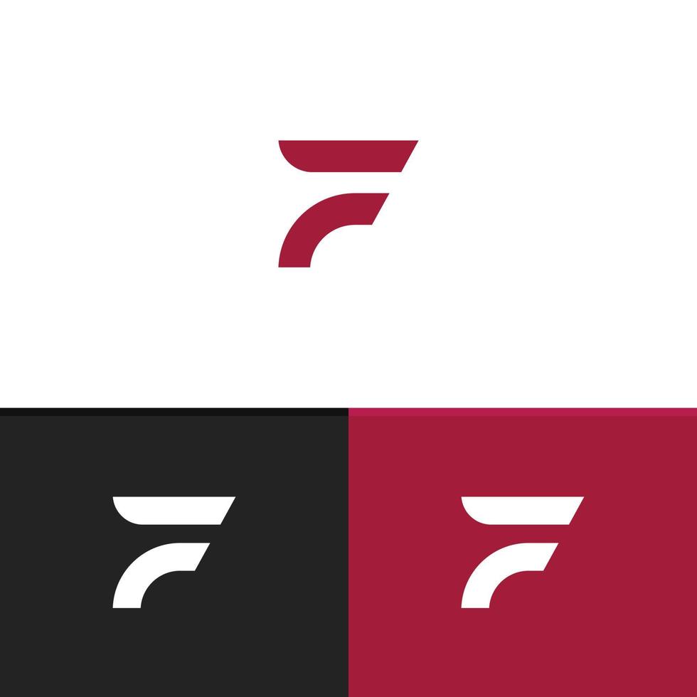 bokstaven f ikon design vektor