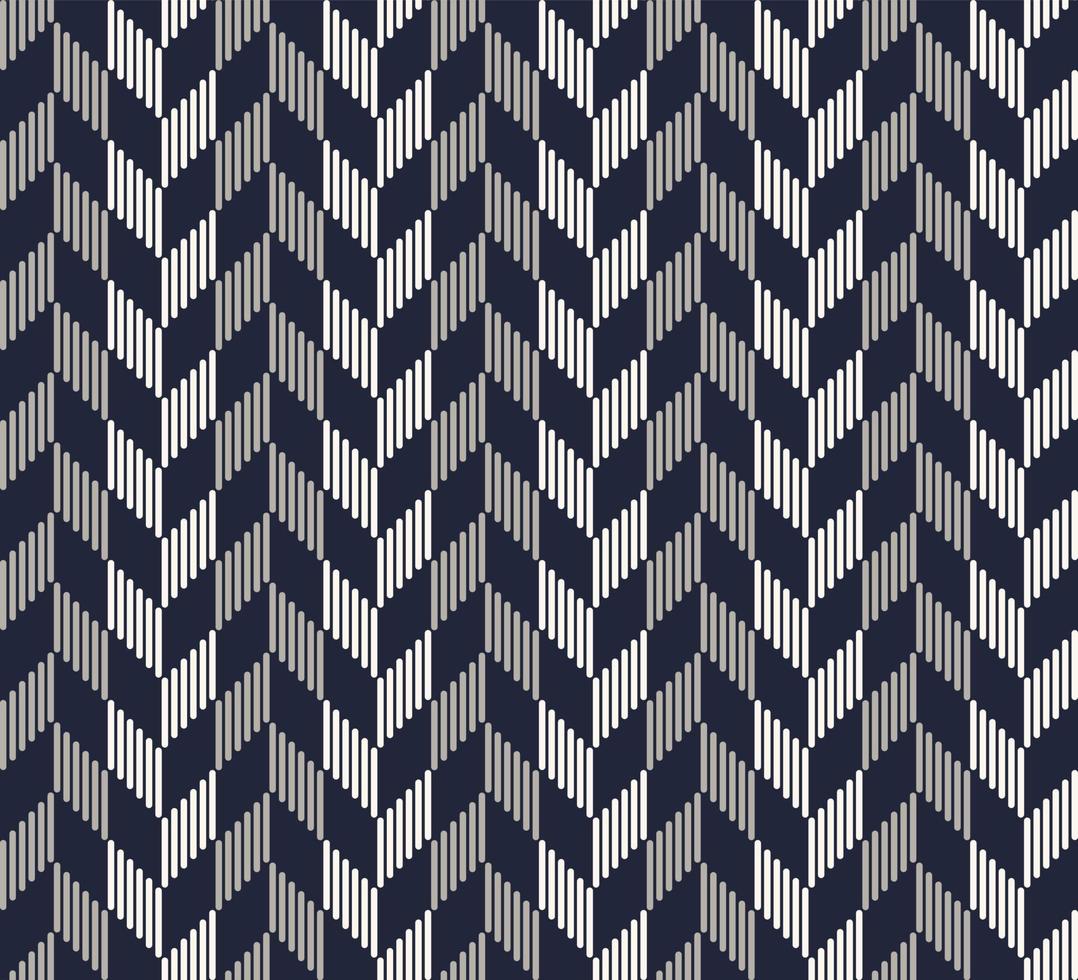 modernes Fischgrät-Chevron-Muster aus kleiner Linienform mit nahtlosem Hintergrund in Blau und Grau. verwendung für stoff, textil, abdeckung, verpackung, dekorationselemente. vektor