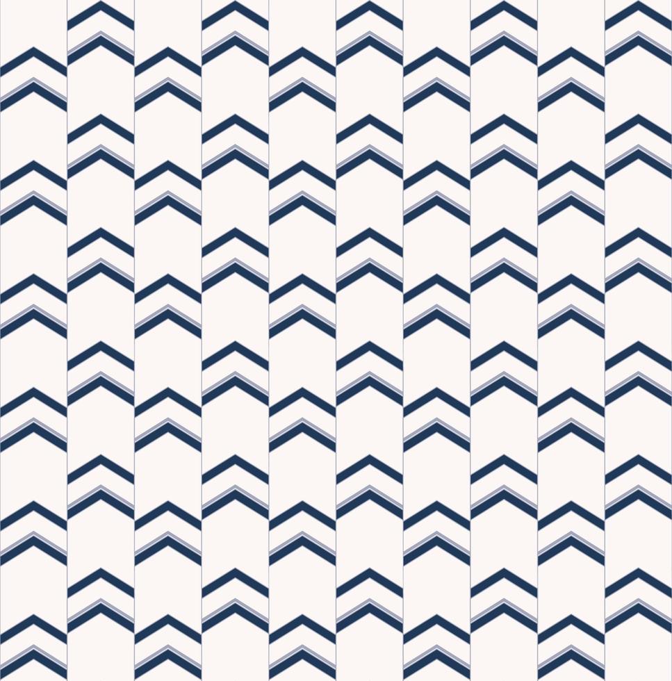 geometrische blaue Chevron nahtlose Muster auf weißem Farbhintergrund. Verwendung für Stoffe, Textilien, Innendekorationselemente, Polster, Verpackungen. vektor