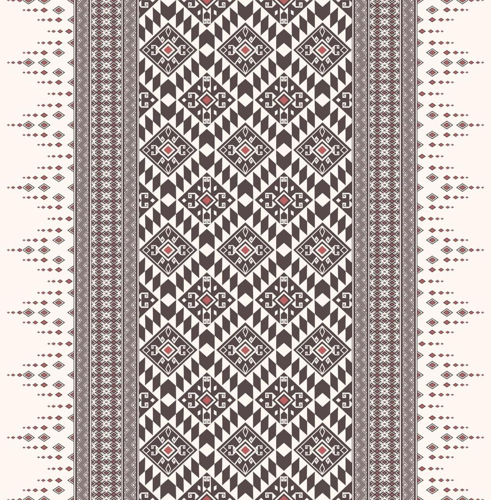 infödda aztec geometriska romb fyrkantiga sicksack gränsen sömlös bakgrund. etnisk tribal röd-brunt mönster design. använd för tyg, textil, inredningselement, klädsel, omslag. vektor