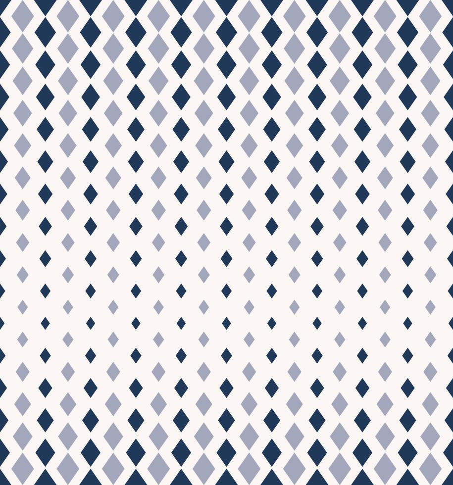 kleine geometrische Rautenform vertikal Halbton Musterdesign blaue Farbe Hintergrund. Argyle-Muster. Verwendung für Stoffe, Textilien, Innendekorationselemente, Polster, Verpackungen. vektor