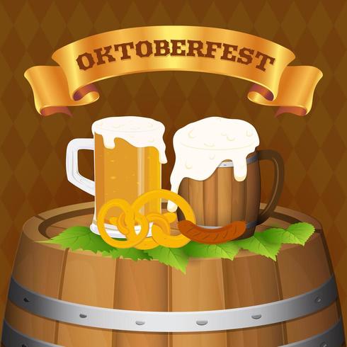 Oktoberfest-Bierfestival-Hintergrundkonzept vektor