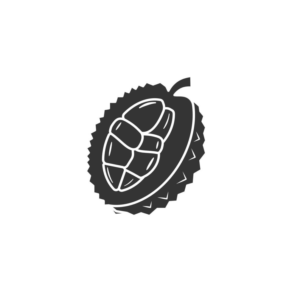 Silhouettensymbol der Durian-Illustration vektor