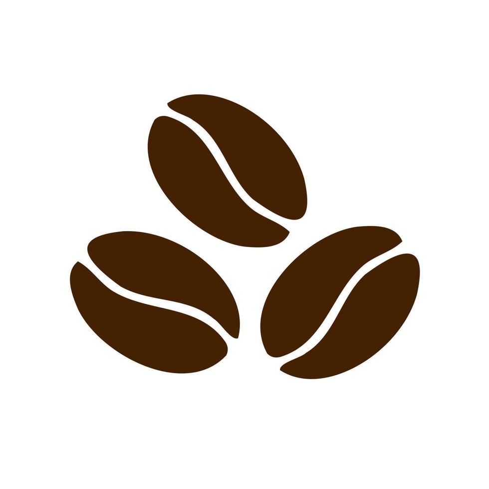 kaffebönor. vektor kaffeböna ikon. logotyp, tecken, ikon