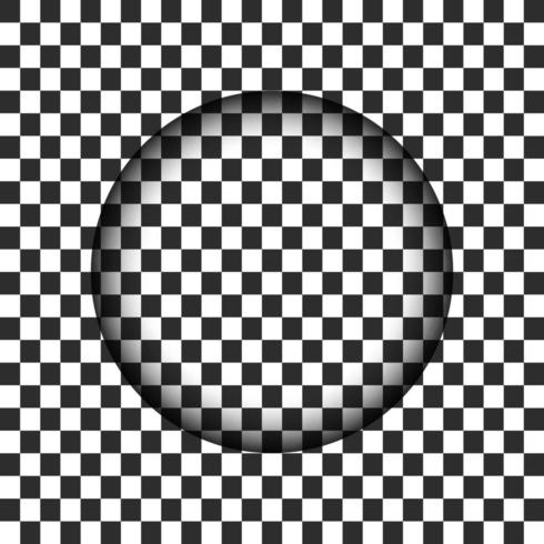 Transparentes Kreisloch mit unscharfem Rand. Vektor-illustration vektor