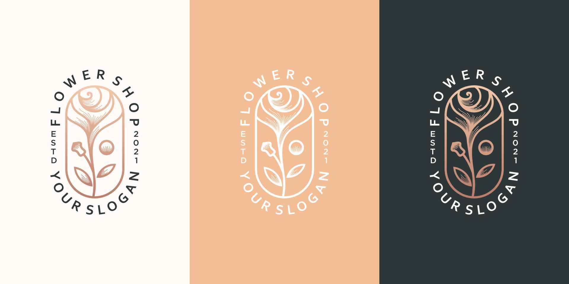 Blumenladen-Logo-Design vektor