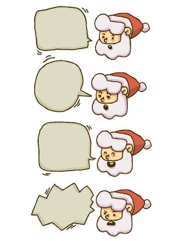 Weihnachten Santa Claus Bubble Chat vektor