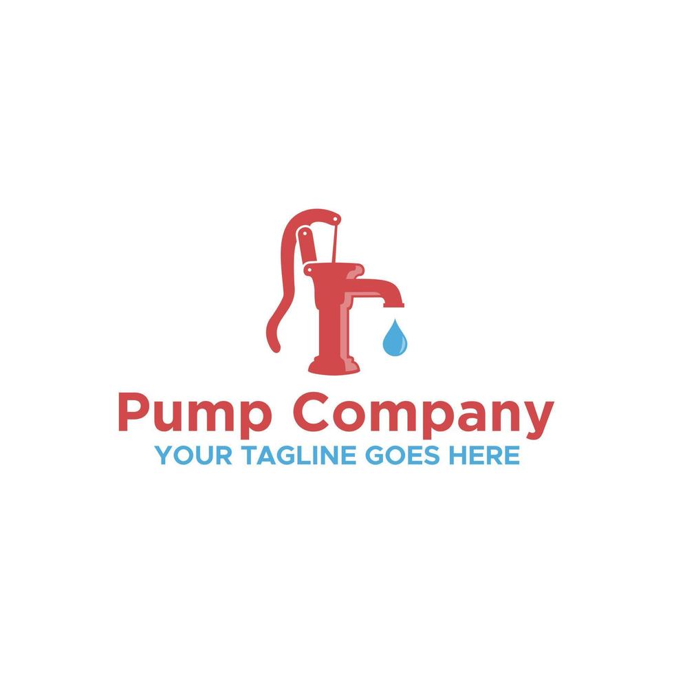 Pumpen-Logo-Schild-Design vektor