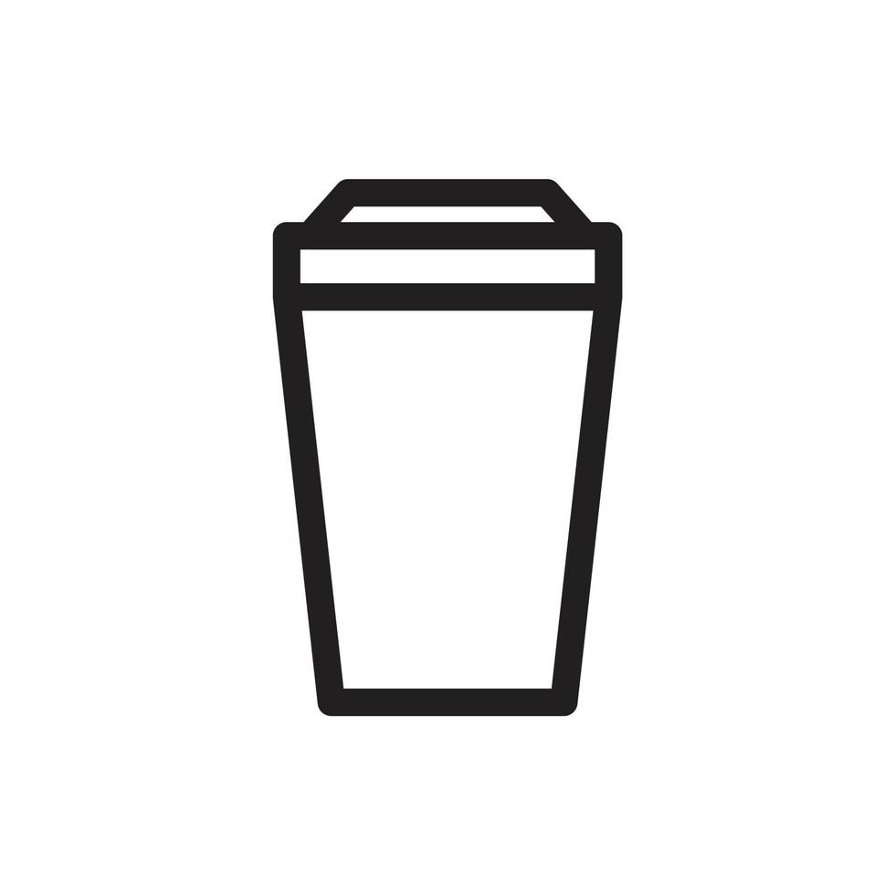 Plastikbecher-Kaffeesymbol für Website, Präsentationssymbol vektor