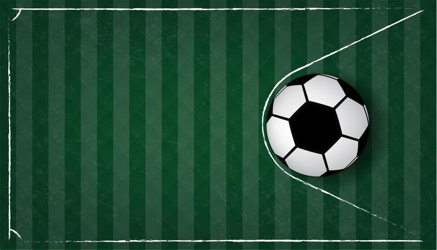 Fußball oder Fußball im Netz auf Hintergrund des grünen Grases vektor