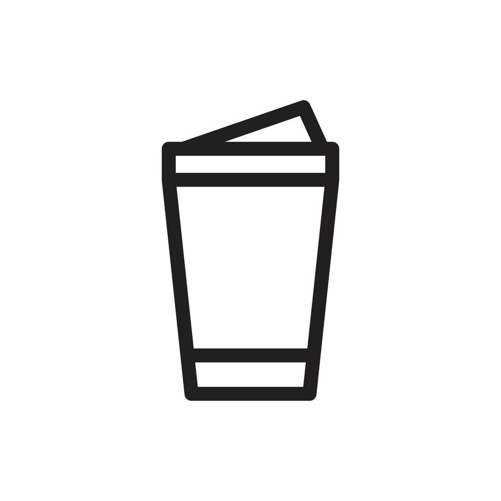 Plastikbecher-Kaffeesymbol für Website, Präsentationssymbol vektor