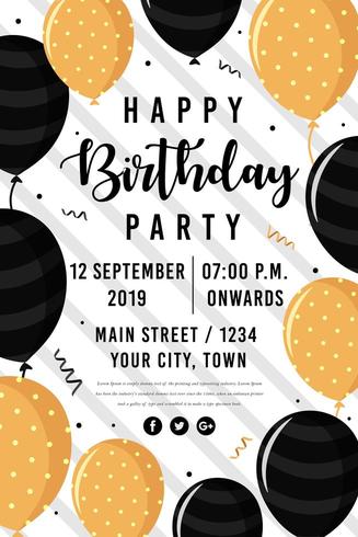 Alles Gute zum Geburtstag Party Poster vektor