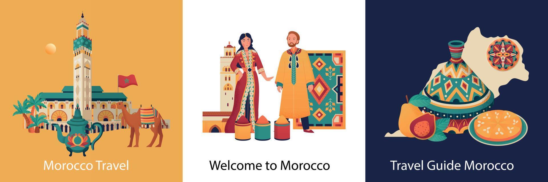 marokko designkonzept vektor
