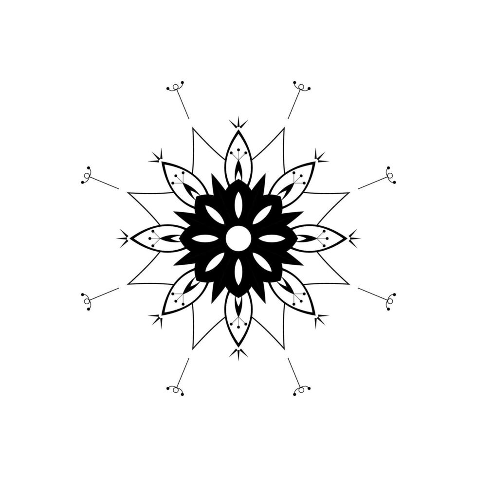 kreatives Vektordesign, einfache Mandala-Blume für Dekoration oder Hintergrund. vektor