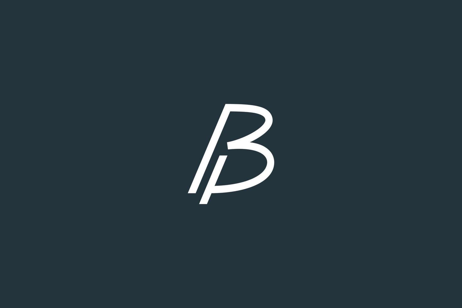 minimale bp-Logo-Design-Vektorvorlage für Buchstaben vektor