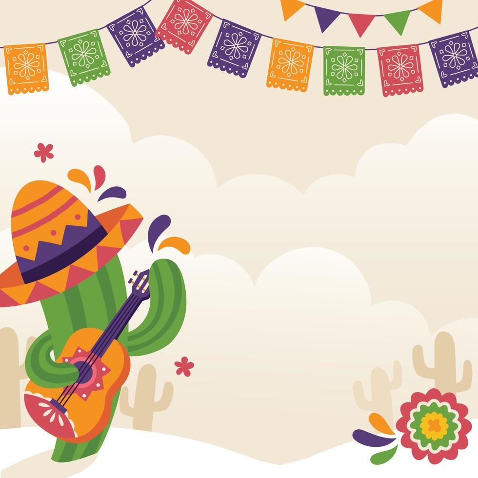 Hintergrund des Cinco de Mayo-Festivals vektor