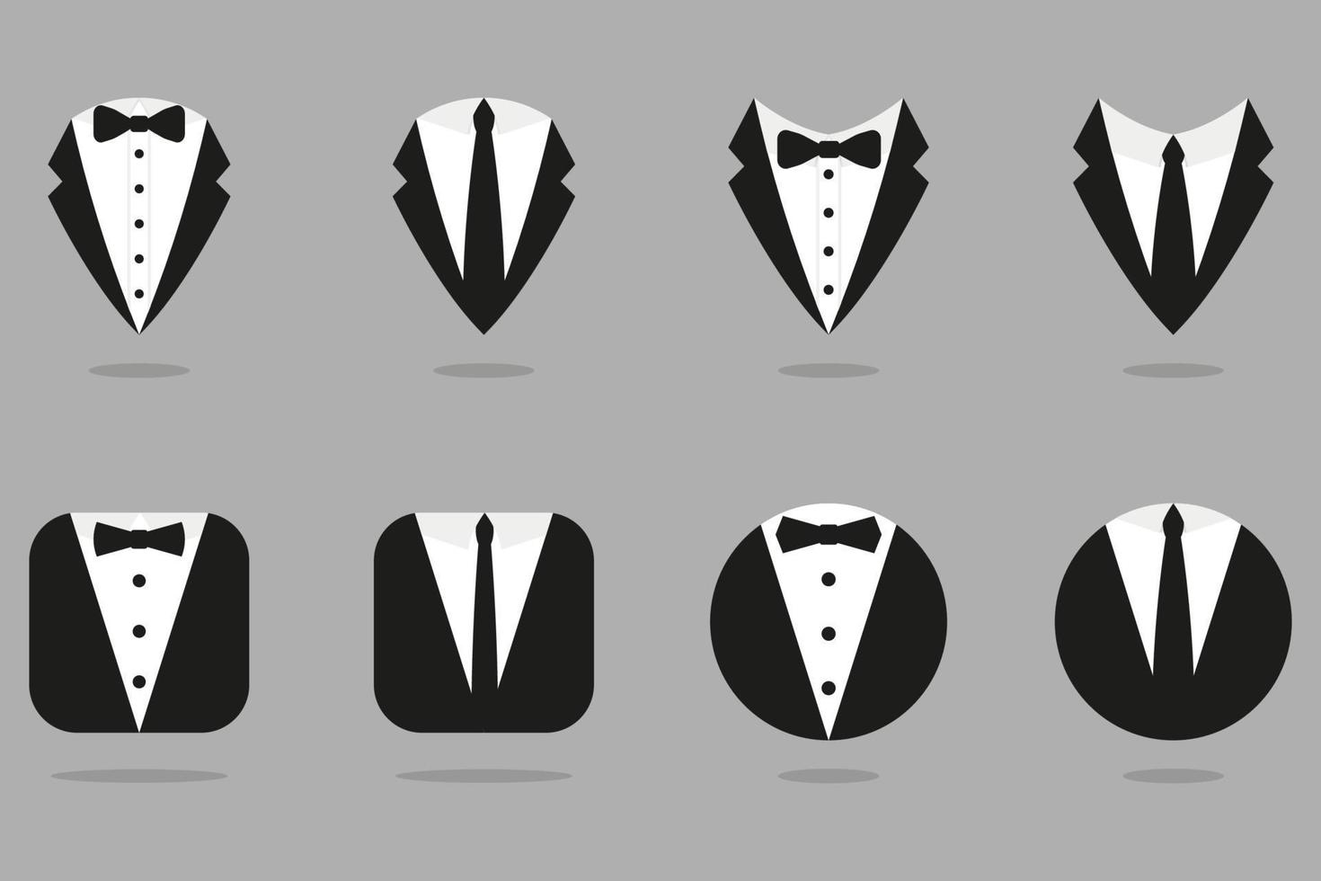 Butler-Gentleman-Set-Symbole. Vektor-Geschäftsmann-Symbole vektor