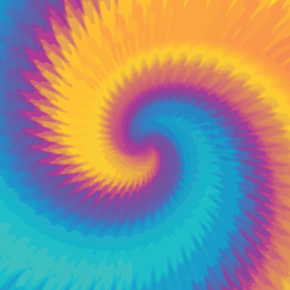 Tie Dye Hintergrund Regenbogenfarbe Strudel. bunter abstrakter Musterdesignvektor vektor