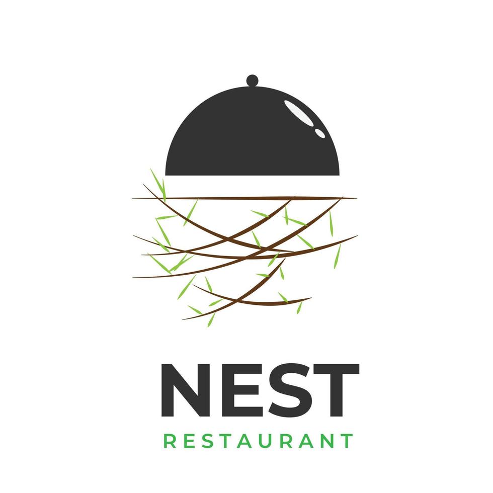 bo logotyp med naturlig restaurang vektor