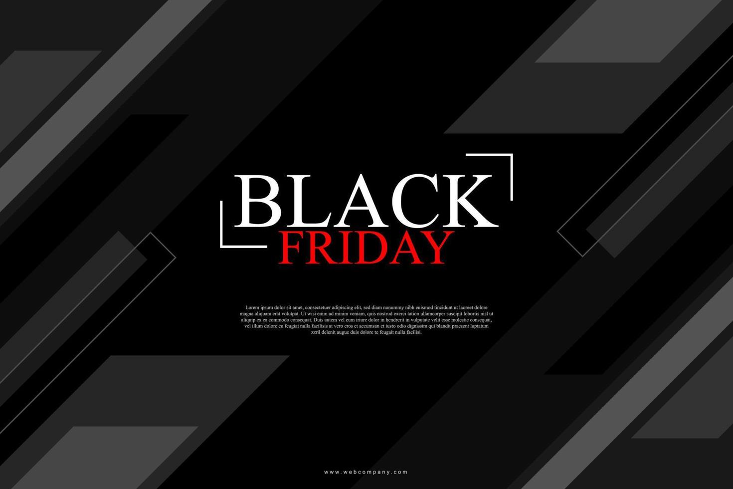 svart fredag banner bakgrund med platt stil. vektor. vektor