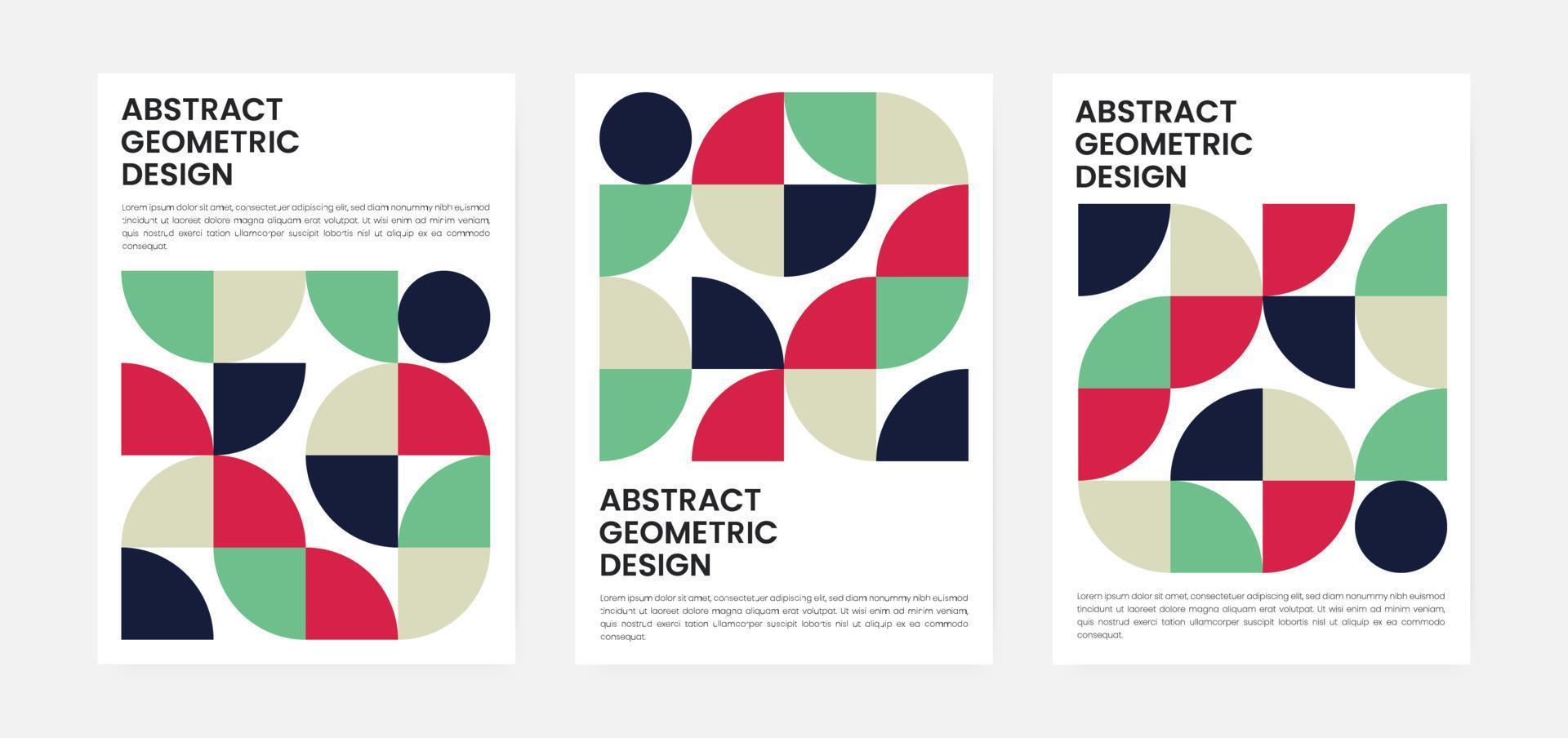 Cover-Set mit geometrischen Kunstwerken vektor