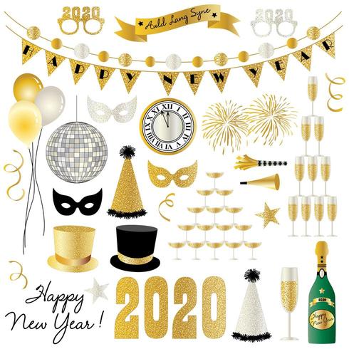 Silvester 2020 Grafiken vektor