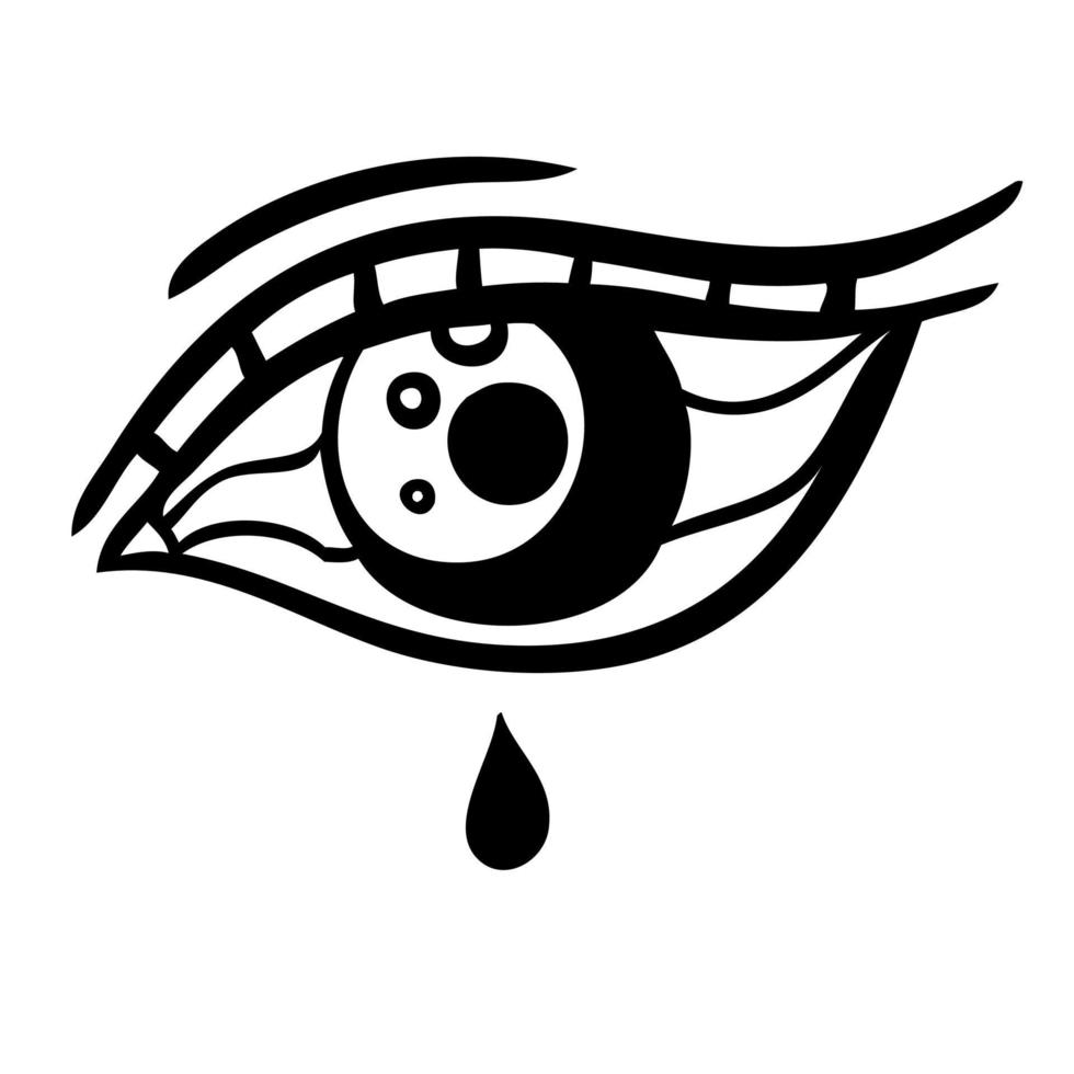 Symbol für das böse sehende Auge. okkultes mystisches emblem, grafikdesign. esoterische Zeichenalchemie, dekorativer Stil. Vektor-Illustration. vektor