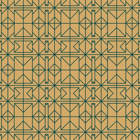 guld och grön sömlös geometriska mönster vektor