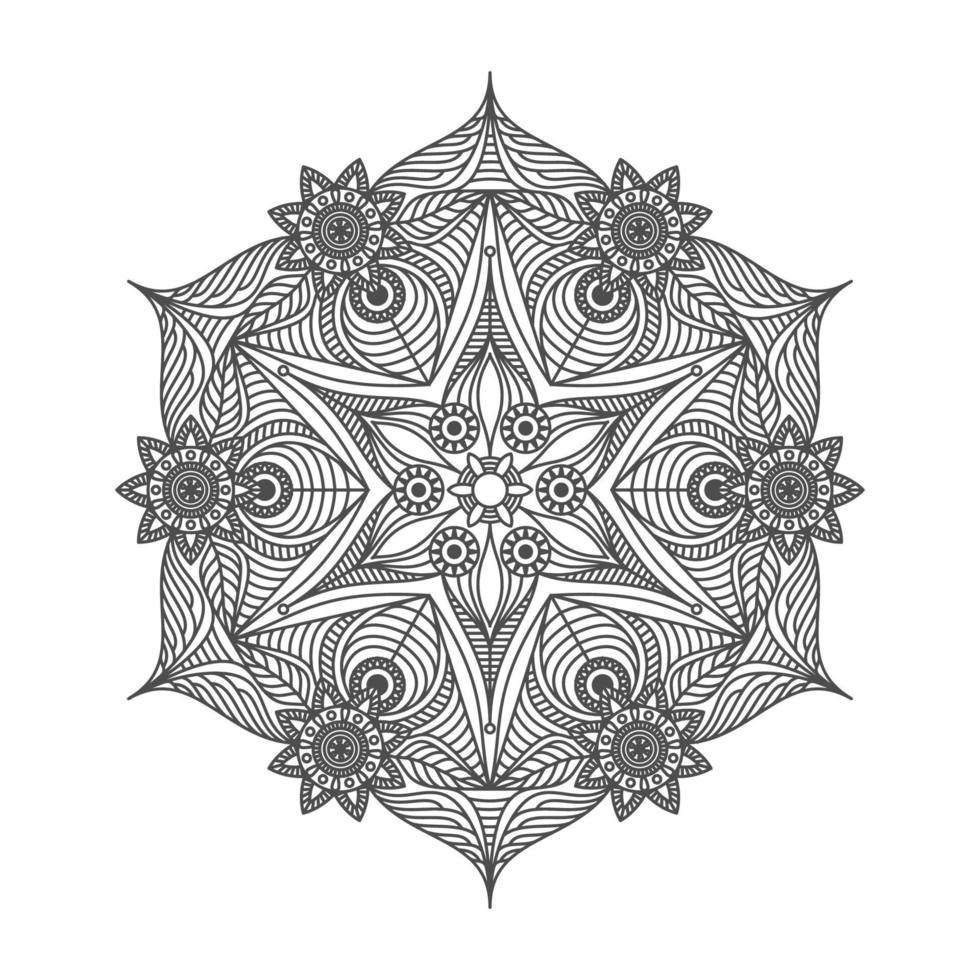 elegantes und einzigartiges Mandala vektor