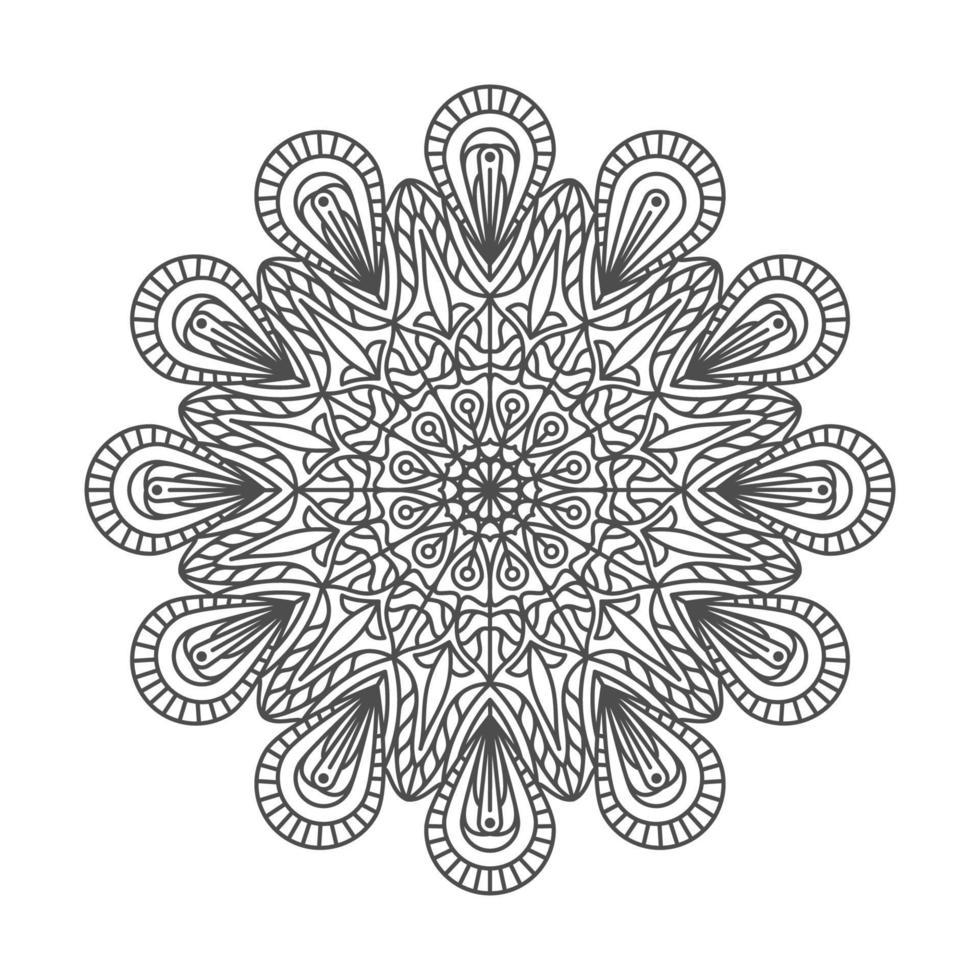 elegantes und einzigartiges Mandala vektor