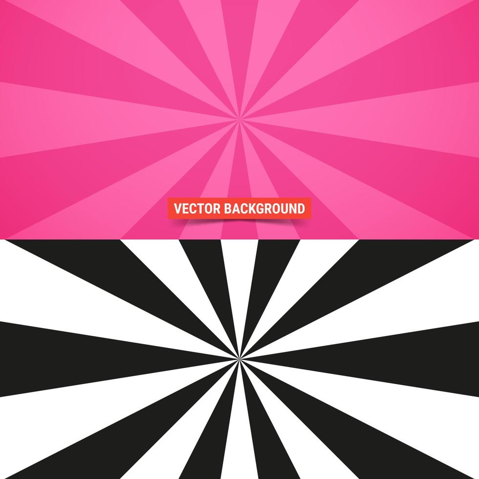 enkel bakgrund. strålar mönster över rosa bakgrund. vektor illustration