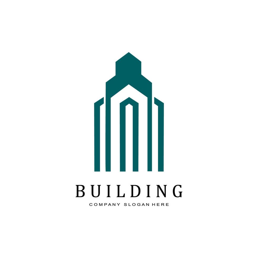 Stadtbau Logo Symbol Symbol, Haus, Wohnung, Blick auf die Stadt vektor