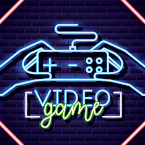 neon videospel tecken vektor