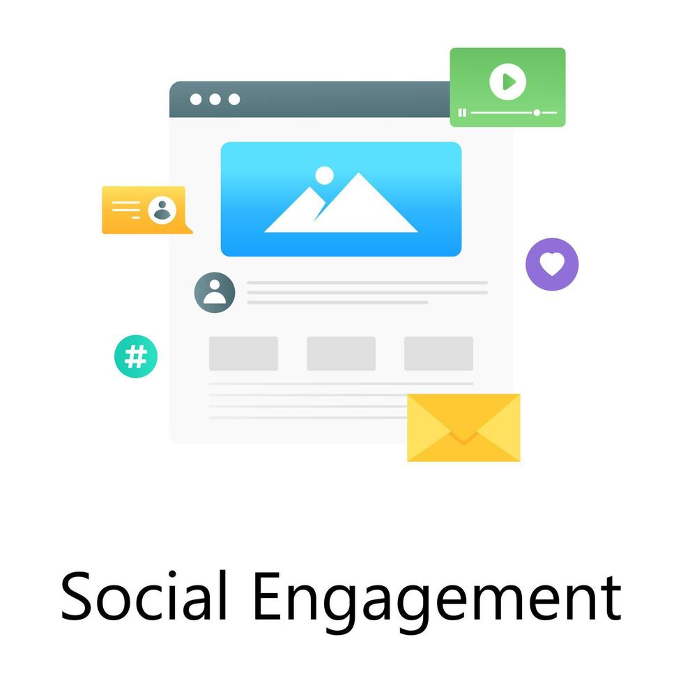 digital entreprenadwebbplats, gradient konceptuell ikon för socialt engagemang vektor