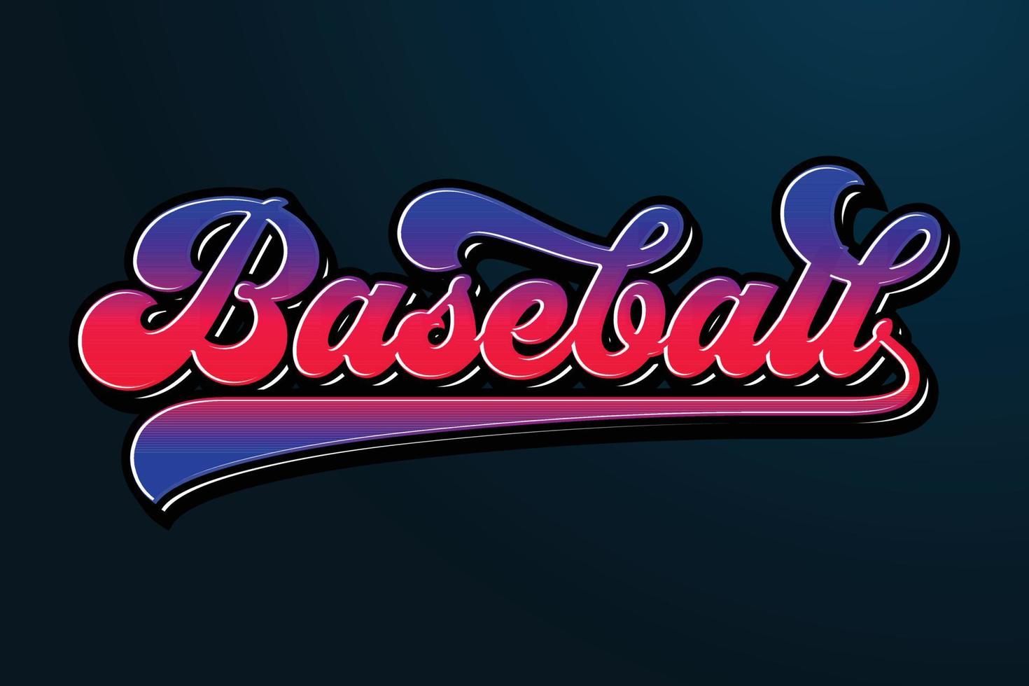 baseball bokstäver typografi vektor