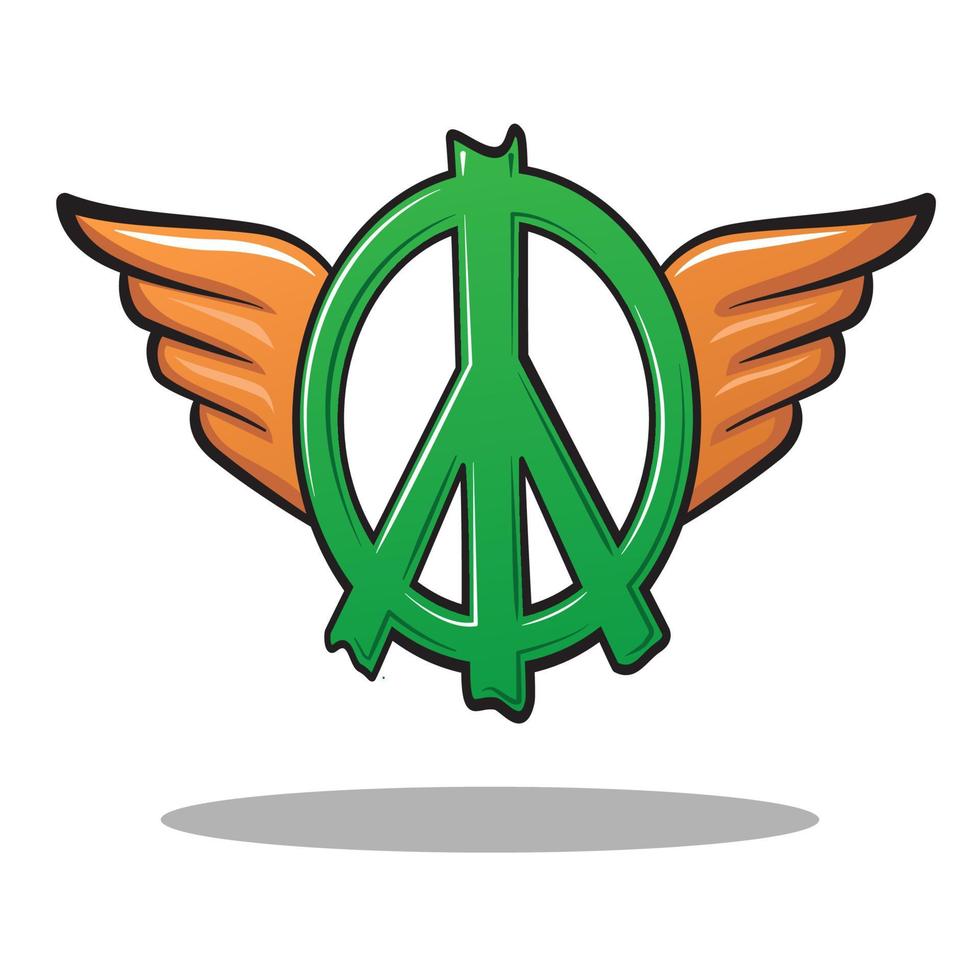fred symbol vektor, fritt flygande vinge vektor