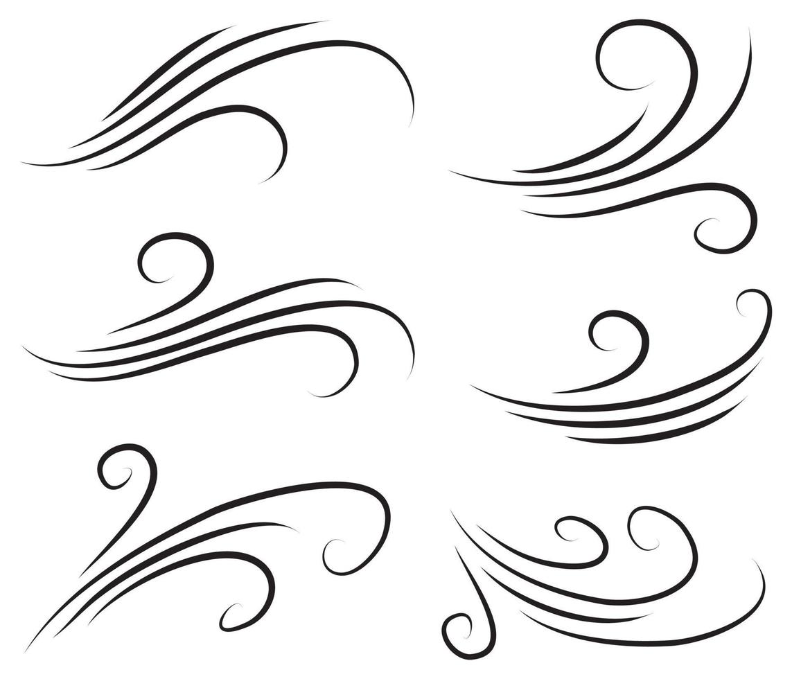 Gekritzel Wind Illustration Vektor handgezeichneten Stil