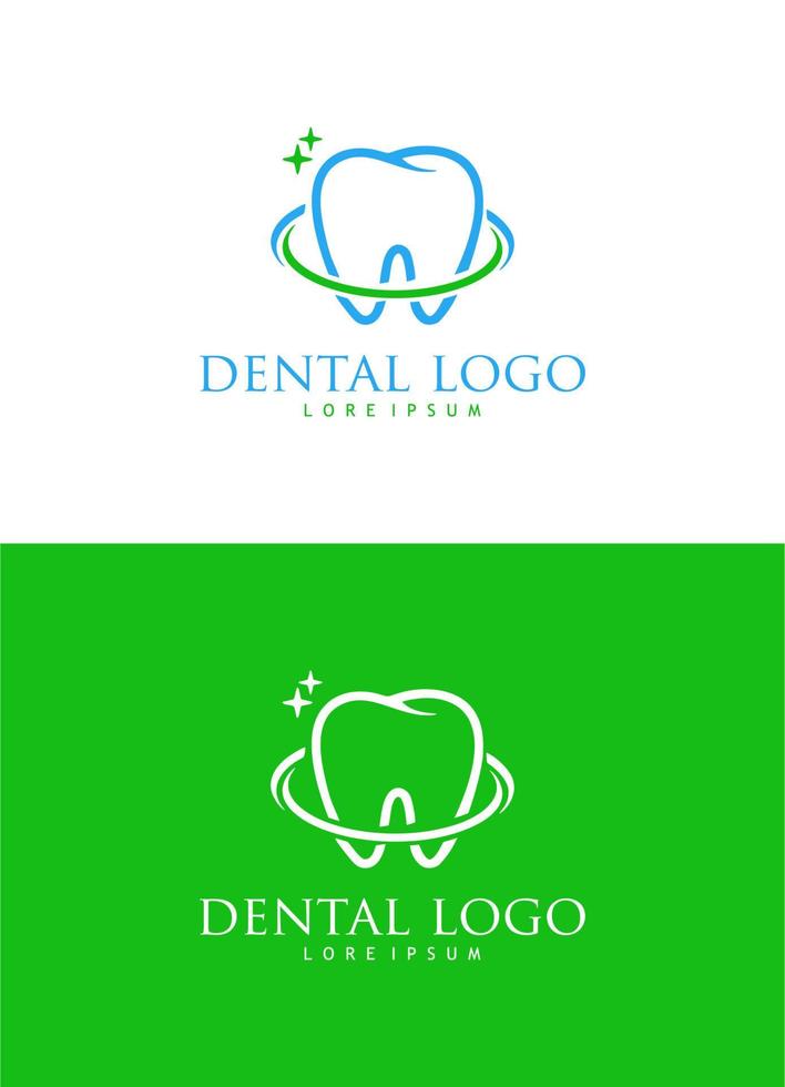 tandvårdsklinik logotyp designmall vektor