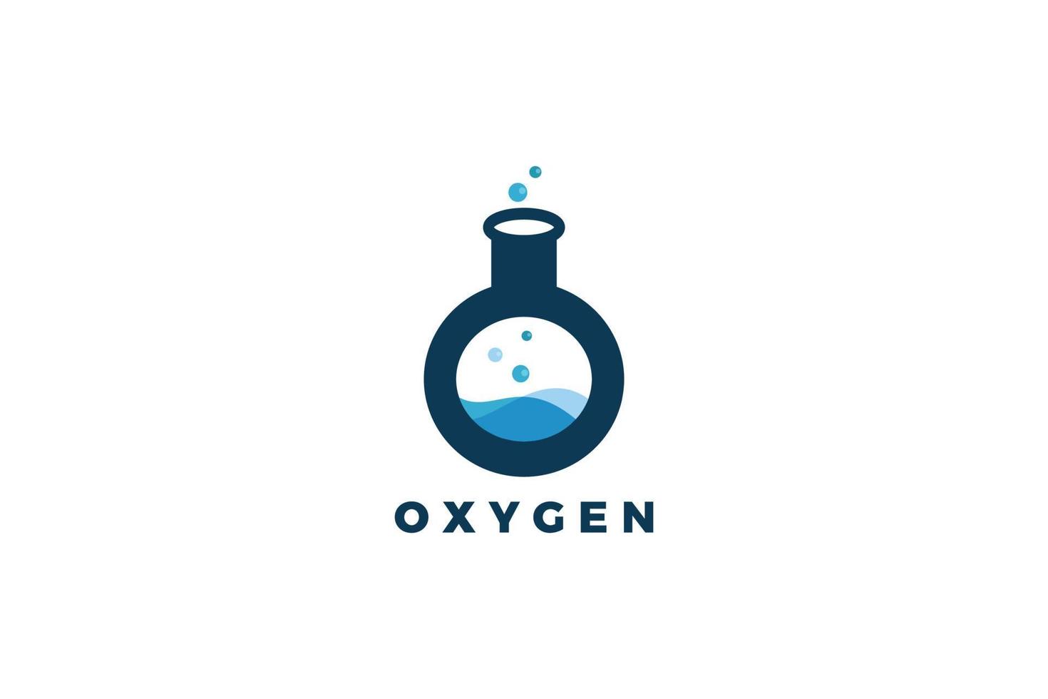 bokstav o oxygen sync kemiska lablogotyp vektor