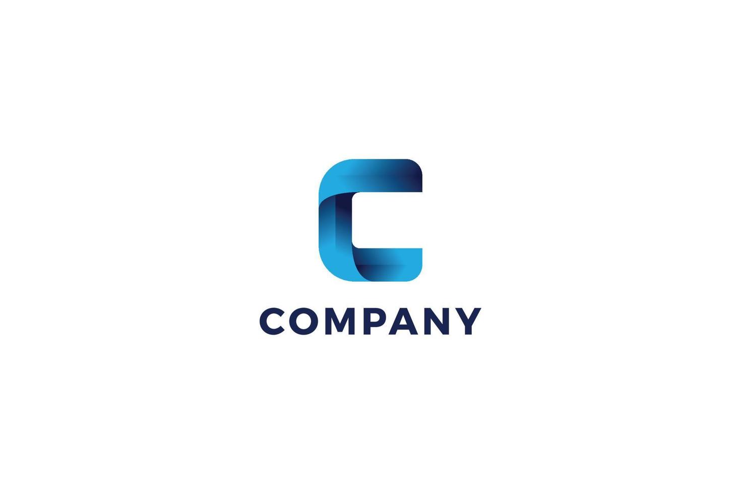 Buchstabe c Business-Logo-Design vektor